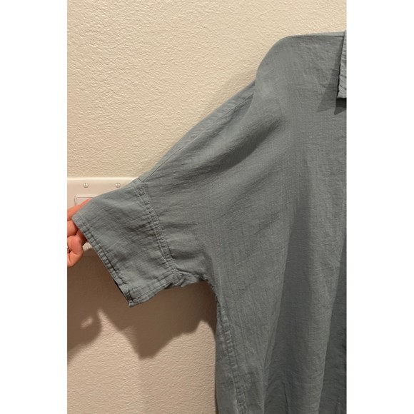 FREE PEOPLE Oversized Buttons Down Short Sleeve Shirt - Picture 3 of 6